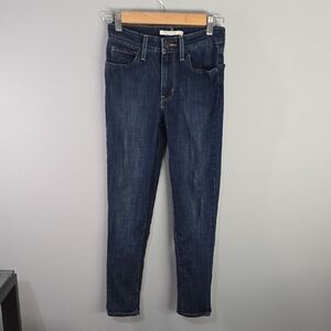Levi's 721 Jeans Women's 25 Size 0 High Rise Blue Indigo Skinny Jeans